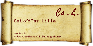 Csikász Lilla névjegykártya