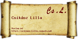 Csikász Lilla névjegykártya